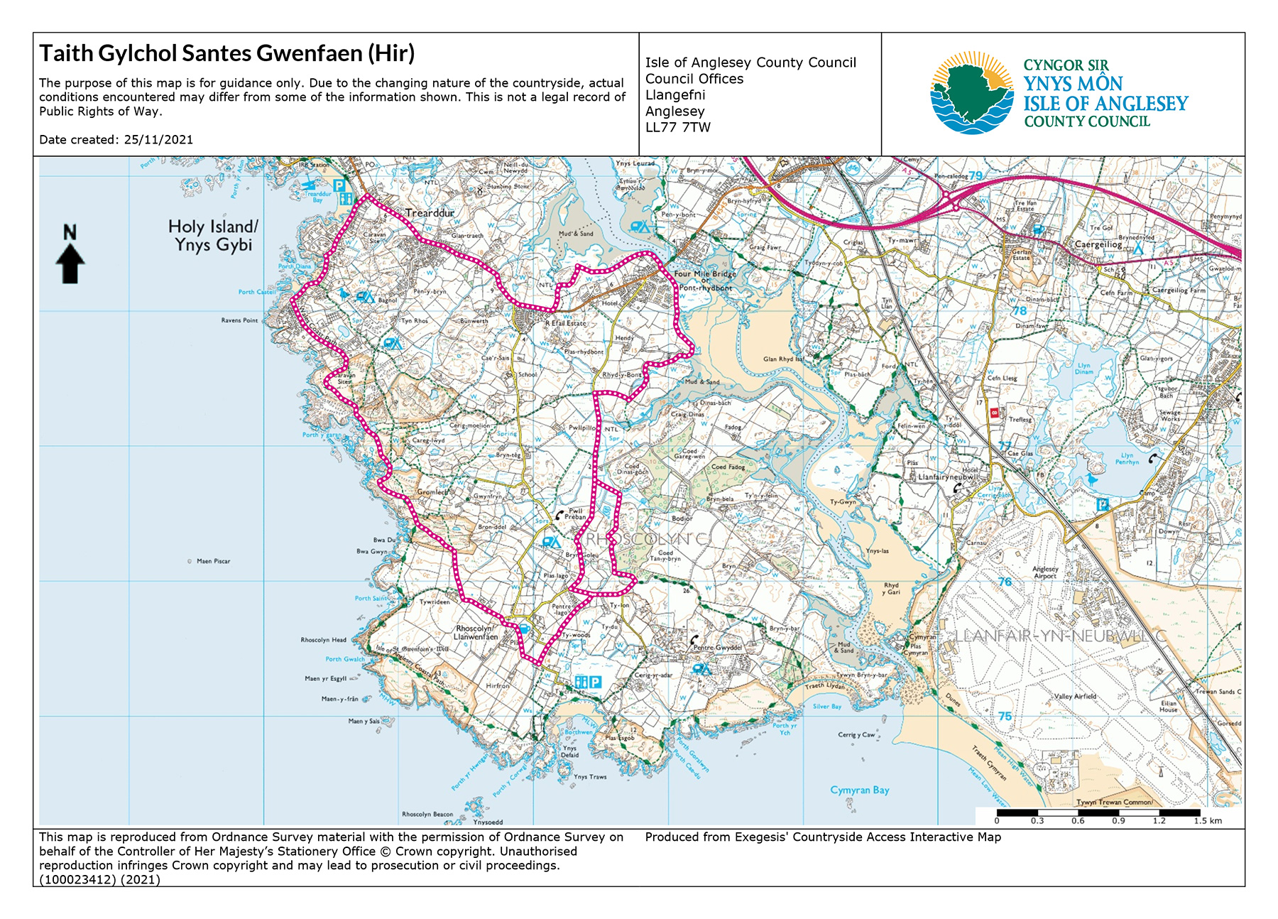 Taith gylchol Santes Gwenfaen - Hir 