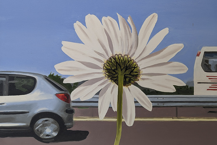 Painting by the artist Huw 'Huwco' Jones