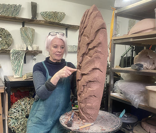 Image of Wendy Lawrence in the studio